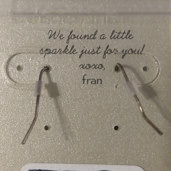 Francesca's Teardrop Antique Style Earrings in Black and Gold - Picture 2 of 2